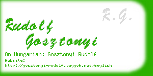 rudolf gosztonyi business card